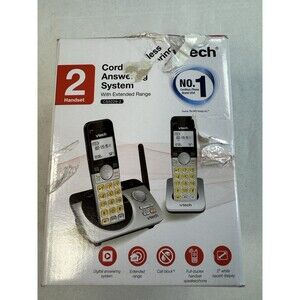 VTech CS5229-2 DECT 6.0 2-Handset Cordless Phone NEW-OPEN BOX-1 charging cord